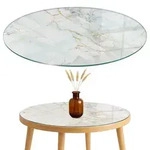 TISCHPLATTE fi80 cm Eleganter Marmor mit Adern