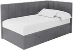 EINZELBETT Jugendbett mit Bettkasten Links, ohne Matratze - LOVY 90x200...