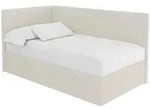 EINZELBETT Jugendbett mit Bettkasten Rechts, ohne Matratze - LOVY 90x200 Beige