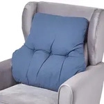 R&Uuml;CKENKISSEN dunkelblau 68/58 cm &ndash; St&uuml;tzkissen f&uuml;r Sessel, Baumwolle
