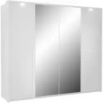 DREHT&Uuml;RENSCHRANK QUINN 255/219/65 cm 2-t&uuml;rig mit Spiegel Wei&szlig;