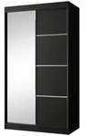 SCHWEBET&Uuml;RENSCHRANK Paco 120/215/61 2-t&uuml;rig schwarz mit Spiegel