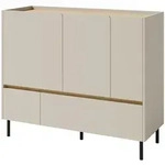 KOMMODE MURO 120/105/40cm mit 2 Schubladen 3 T&uuml;ren Beige