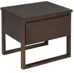 NACHTTISCH Kiefernholz dunkelbraun rechteckig 41/50 cm Giulia