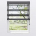 Jalousie PVC-JAL Holz 50mm Anthrazit ca. 90x130cm