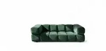 SOFA 3-sitzer Blanche In Bluvel