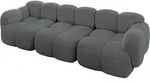3-SITZER modulares Sofa Miko-S2 300x118x75 cm Dunkelgrau Cord