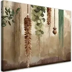 LEINWANDBILD H&auml;ngende Bl&auml;tter Scandi Boho 60x40cm