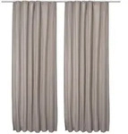 VORHANG Amelie TK mit Kr&auml;uselband 140x245cm Sand (2tlg)