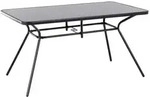 GARTENTISCH Stahl schwarz 140/80 cm Livo