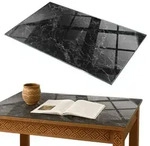 TISCHPLATTE 100x70 cm Marmormuster mit Adern