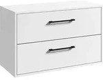 WASCHBECKENUNTERSCHRANK Florence 2 Schubladen Wei&szlig; Hochglanz - 80 x 46 x 46 cm