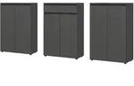 B&Uuml;RO-SET "Stuttgart" 3-teilig Soft-Close Graphit 273x120cm