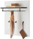 GARDEROBENPANEEL wei&szlig; 79 cm, Wandgarderobe mit Kleiderstange