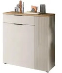 SCHUHSCHRANK Kaschmir Sand, Evoke Eiche, Flur Kommode 80 x 88 cm Vollauszug