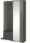 GARDEROBENSCHRANK NELIANA 131/192/40 cm Modern Garderobe-Set Graphitfarben