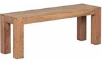 SITZBANK Massivholz Landhausstil handgefertigt, Beige 120x35x45 cm