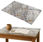 TISCHPLATTE 100x70 cm Mosaikmuster mit Ornamenten