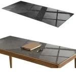 TISCHPLATTE 125x50 cm Nat&uuml;rliche Steinstruktur