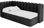 EINZELLBETT Jugendbett mit Bettkasten und Matratze H3/H4, Rechts - HUGY 80x200