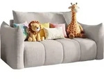 SCHLAFSOFA Lilo mit Bettkasten, Hellgrau Cordstoff 120/86/101 cm