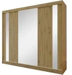 SCHWEBET&Uuml;RENSCHRANK Gaja 240/216/61 eiche Artisan mit Spiegel und