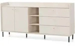 KOMMODE ASTREA 193,5/91/42cm mit 3 Schubladen 2 T&uuml;ren Beige