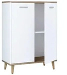 Kommode Landos ca. 60 cm Wei&szlig;/Honigeiche