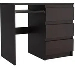 SCHREIBTISCH VALERIO 90x50x76 cm B&uuml;rotisch Computertisch, Wengefarben