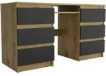 SCHREIBTISCH ANGULO 130x50x75 cm B&uuml;rotisch Computertisch, Eiche Artisan