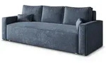 BETTSOFA MENI LM Blau Chenille-Stoff mit Schlaffunktion