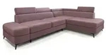ECKSOFA AVISE M R-S Lila Velours-Stoff mit Schlaffunktion