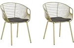 METALLSTUHL 2er-Set Gold Hoback
