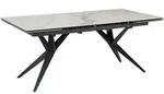 ESSTISCH Ausziehbar Keramik Glas Marmoroptik Gro&szlig;, Wei&szlig; 180x95x76 cm