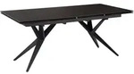 ESSTISCH Ausziehbar Keramik Glas Marmoroptik Gro&szlig;, Schwarz 180x95x76 cm