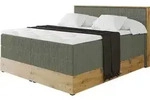 BOXSPRINGBETT LOLLI9 -KING 180x200 - H3/H4 Olivgr&uuml;n