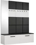 GARDEROBENSCHRANK MODULO 161,2/204/40 cm Modern Garderobe-Set Wei&szlig;