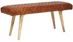 SITZBANK &ndash; Echtleder/Holz, Springbock-Stil