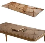 TISCHPLATTE 125x50 cm Nat&uuml;rliche Holzmaserung