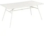 GARTENTISCH 160/90 cm Metall Hellbeige Terenzo