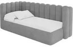EINZELLBETT Jugendbett mit Bettkasten und Matratze H3/H4, Rechts - HUGY 80x200...
