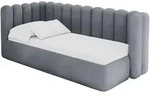 EINZELLBETT Jugendbett mit Bettkasten und Matratze H3/H4, Rechts - HUGY 90x200...