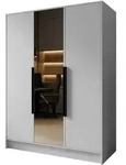 DREHT&Uuml;RENSCHRANK RENVO 150/200/51 cm Modern Kleiderschrank 3-t&uuml;rig mit Spiegel