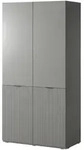 DREHT&Uuml;RENSCHRANK ATELIO 101/200/51 cm Modern Kleiderschrank 2-t&uuml;rig Grau
