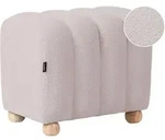 POUF Boucl&eacute; Cremewei&szlig; Idyllwild