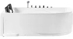 WHIRLPOOL-BADEWANNE mit LED 120x180x70 cm wei&szlig; Calama