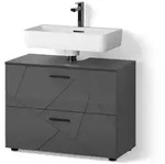 WASCHBECKENUNTERSCHRANK Ronco Anthrazit Hochglanz 80 x 58.6 cm