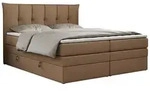 BOXSPRINGBETT PREMIUM 10 KING 180/200 Braun Kunstleder - H3