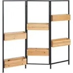 RAUMTEILER MIT PFLANZKASTEN Schwarz, Braun