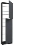 Schuhschrank FULISA Anthrazit ca. 50x180x17 cm
